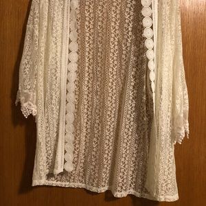 Charlotte Russe kimono style see through cardigan